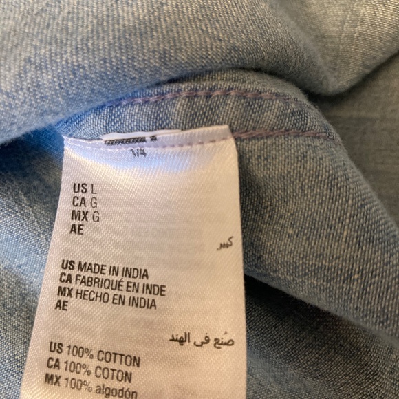 Style & Co. Classic Denim Blouse Size L - Picture 4 of 7